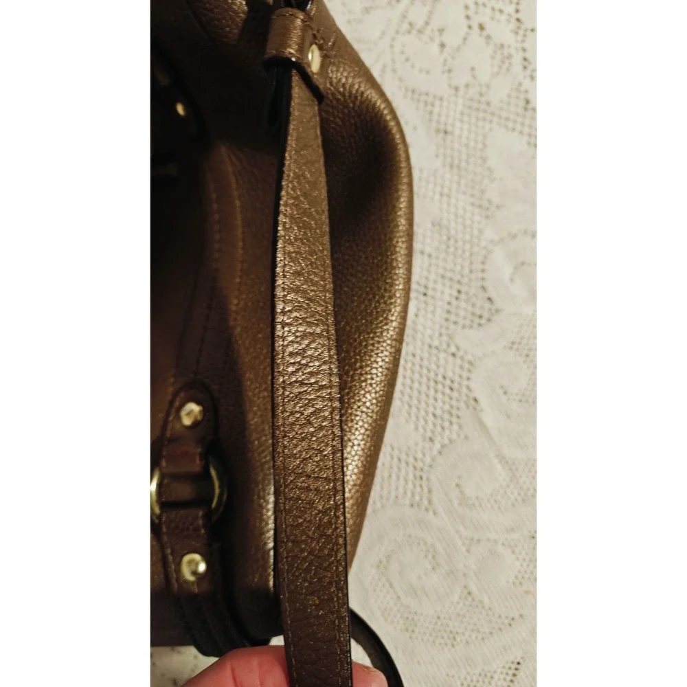 Coach Alexandra Tote/Shoulder Bag Bronze Leather Pre-owned